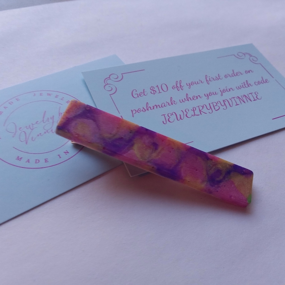 5/$25 Hand Crafted Pink and Purple Hair Accessory